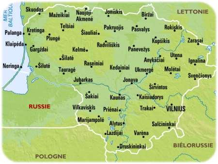 carte de la Lituanie